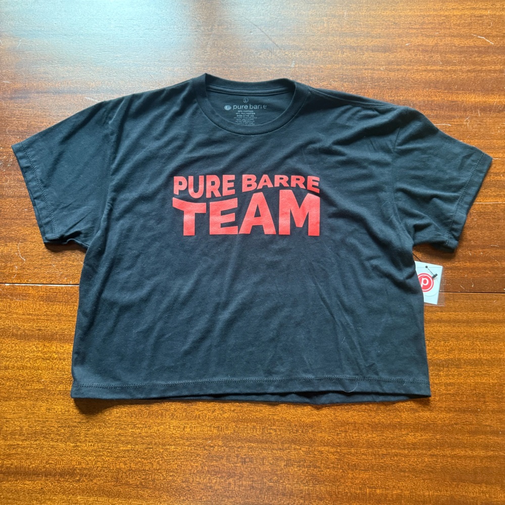 Pure Barre Team Cropped Short Sleeve Tee-Size L-NWT